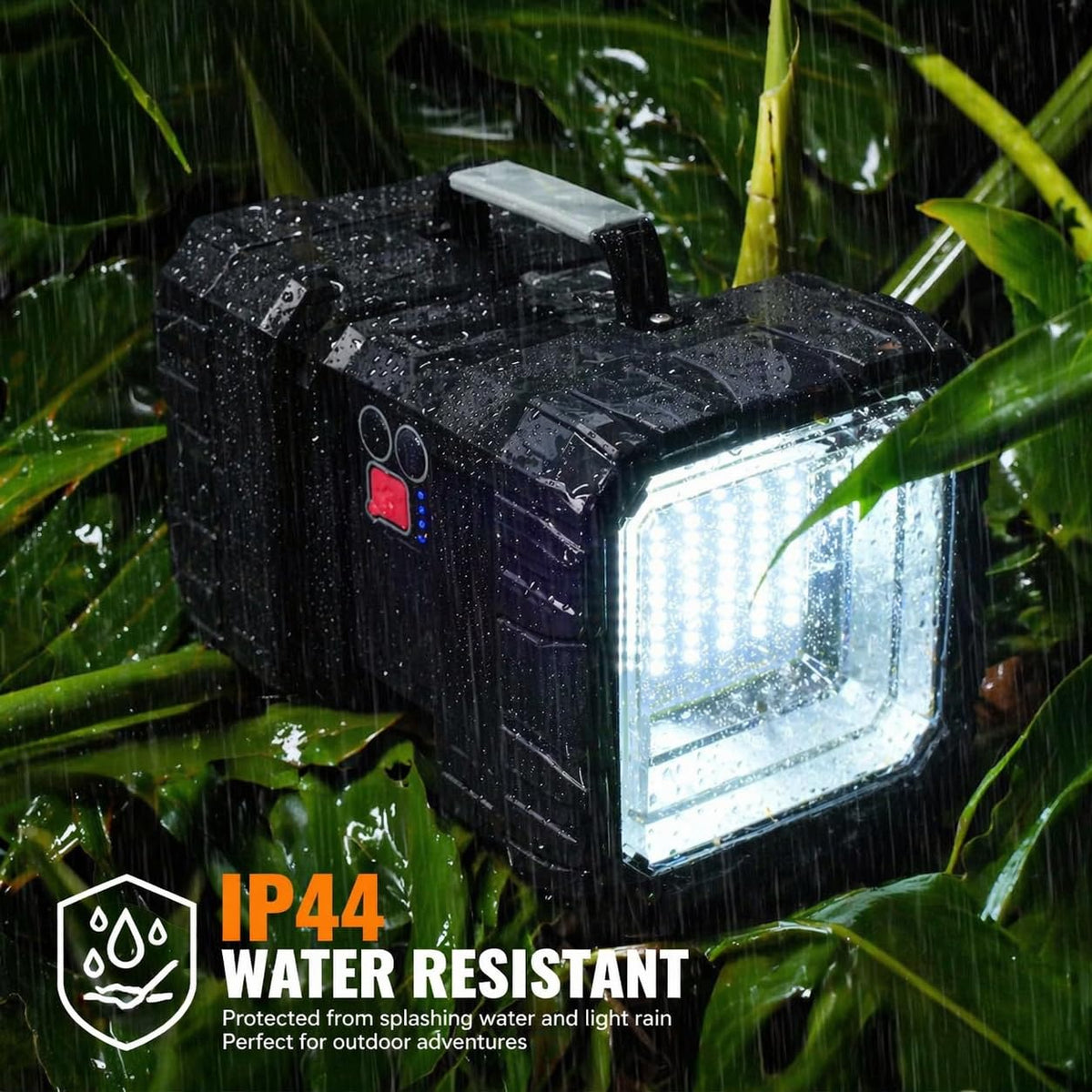 AlpsWolf IP44 waterproof flashlight handling splashes during outdoor activities