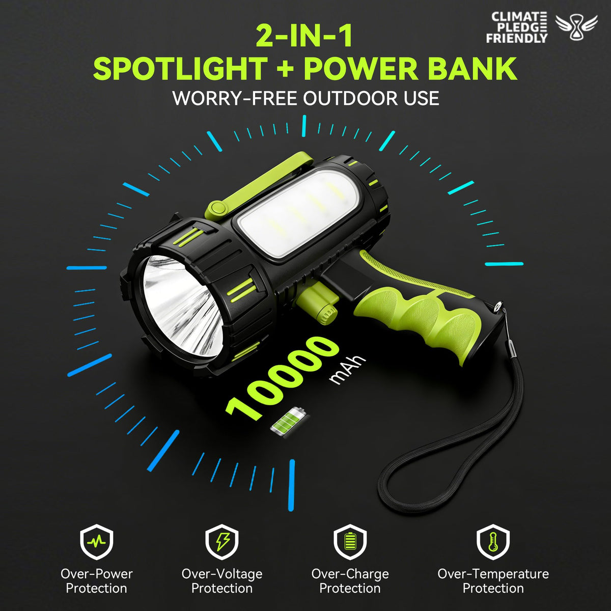 AlpsWolf IP68 waterproof spotlight built for rain and snow