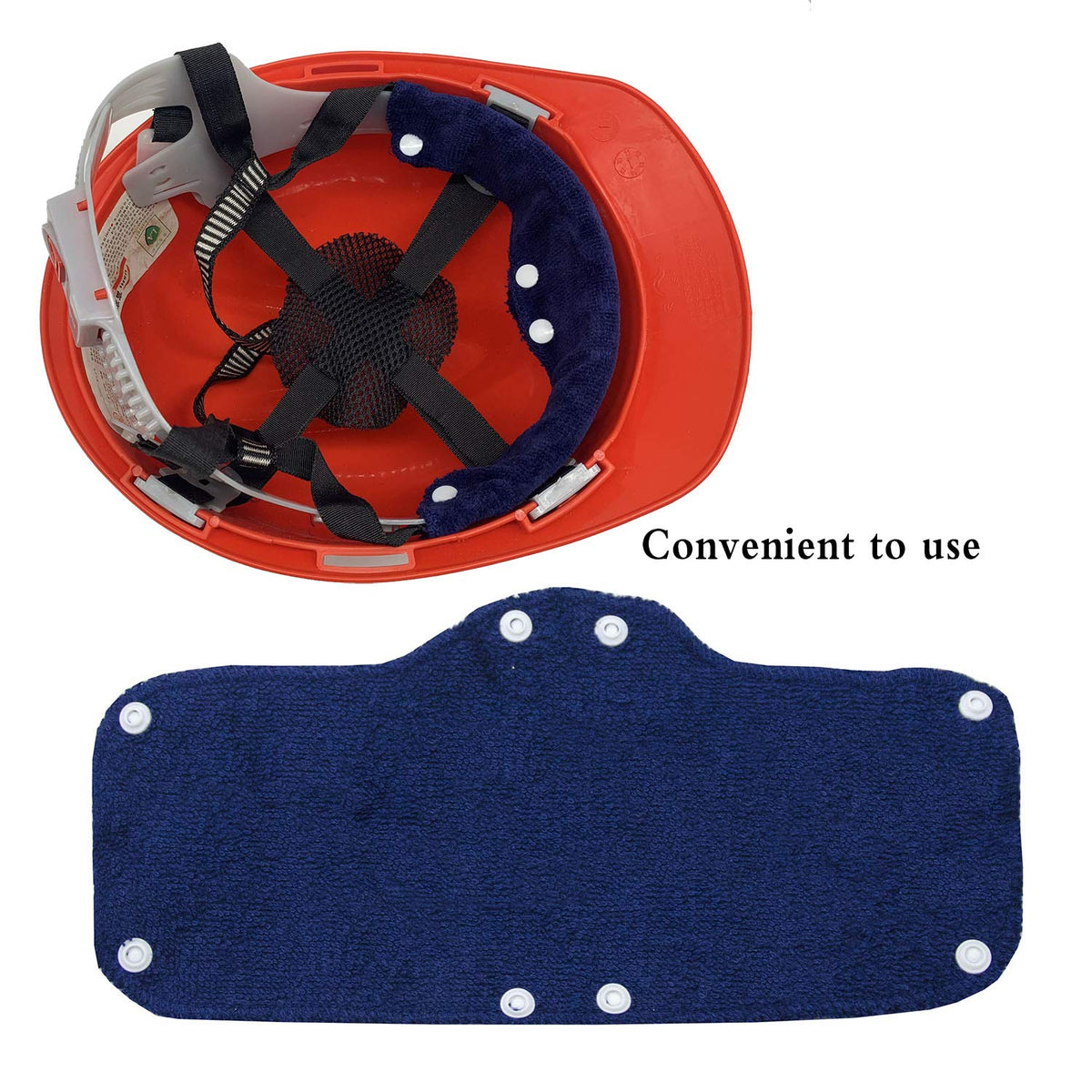 Alpurple reusable hard hat sweatband keeps head dry during shifts.