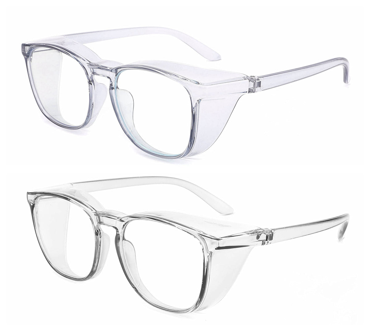 Alsenor safety glasses close-up shows anti-fog coating for clear visibility