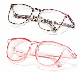 Alsenor safety glasses leopard front view for daily protection and style.