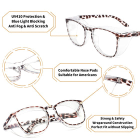 Alsenor leopard-pattern closeup highlights durable TR90 frame.