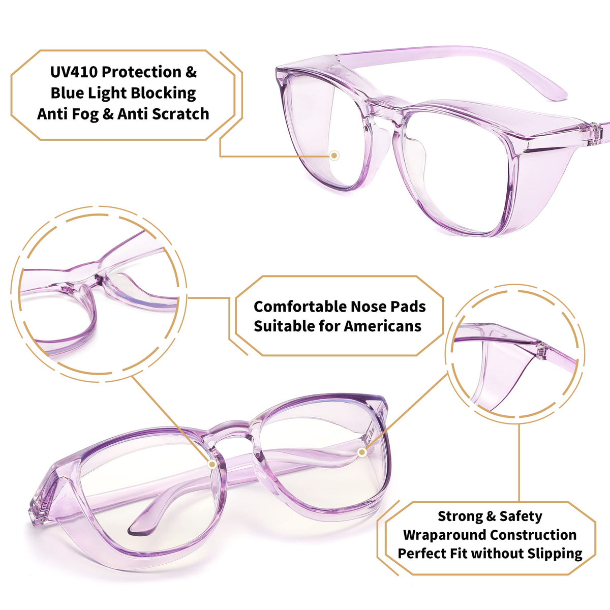 Alsenor safety glasses protect against UV for outdoor tasks.