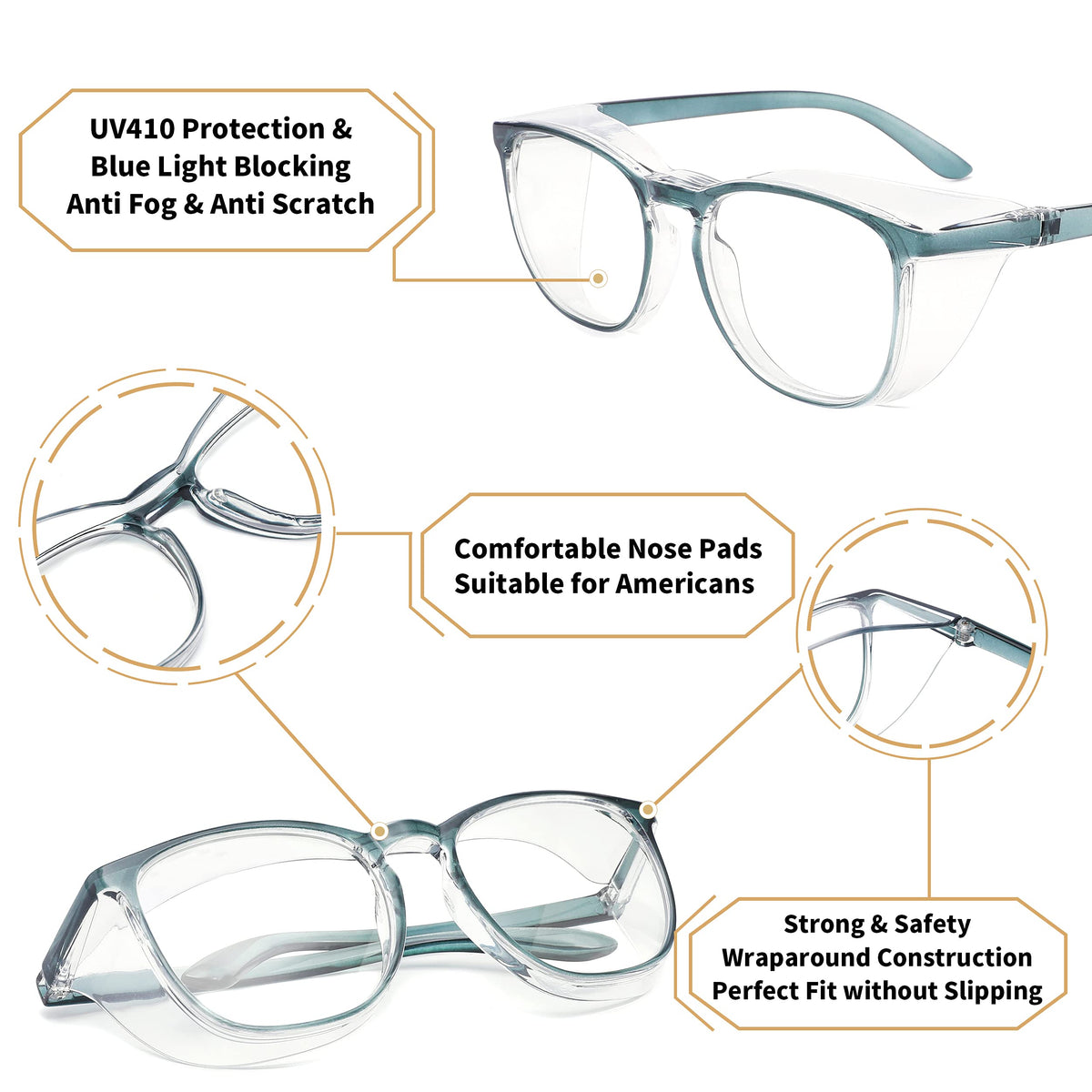 Alsenor safety glasses provide UV protection for sunny commutes and outdoor tasks
