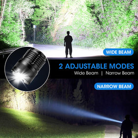 ALSTU 3-Pack Rechargeable Flashlight in use during camping trip