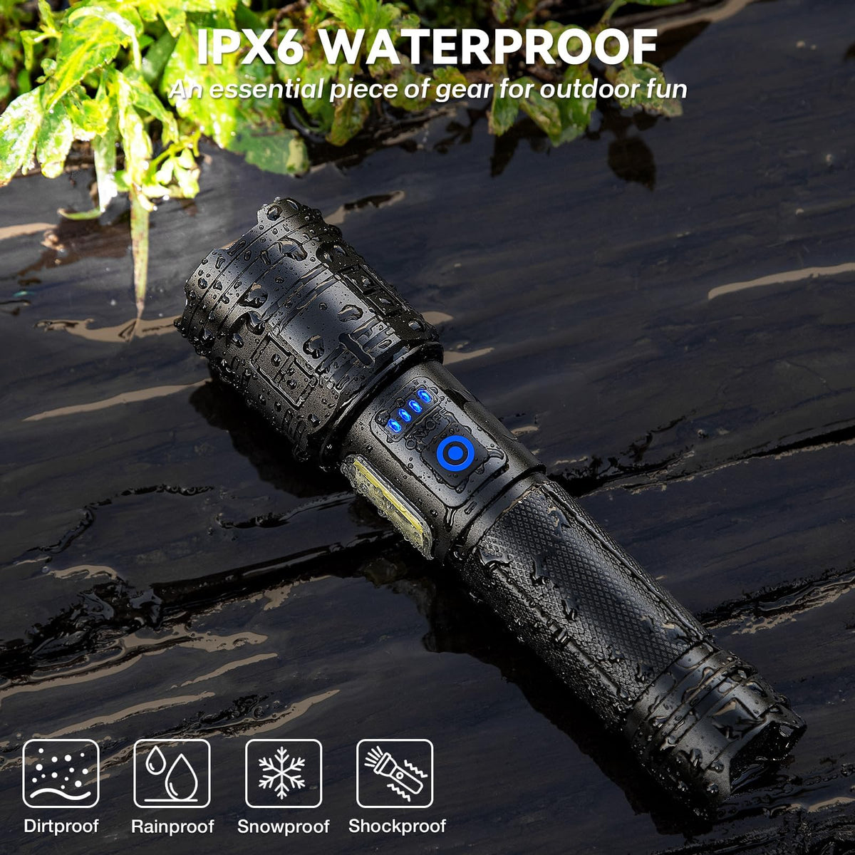 ALSTU adjustable beam to spot distant objects or flood a wide area