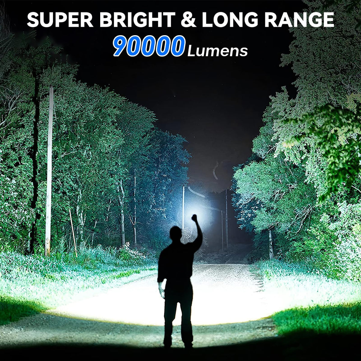 ALSTU COB LED beam showing focused and flood light options