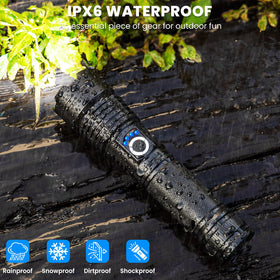 ALSTU 3-pack includes flashlights, batteries, USB cables, and lanyards