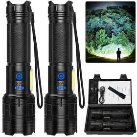 ALSTU flashlight rechargeable 99k lumen beam for wide-area illumination
