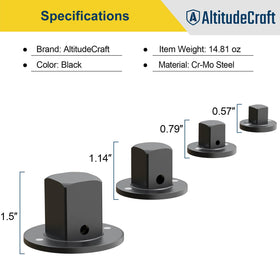 AltitudeCraft Cr-Mo steel construction offers strong impact resistance.
