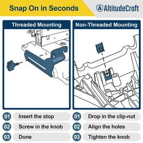 AltitudeCraft Crown Stops support tall baseboards and casing with stable alignment.