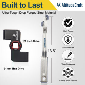AltitudeCraft half-inch drive breaker bar demonstrates durable leverage for stubborn fasteners.