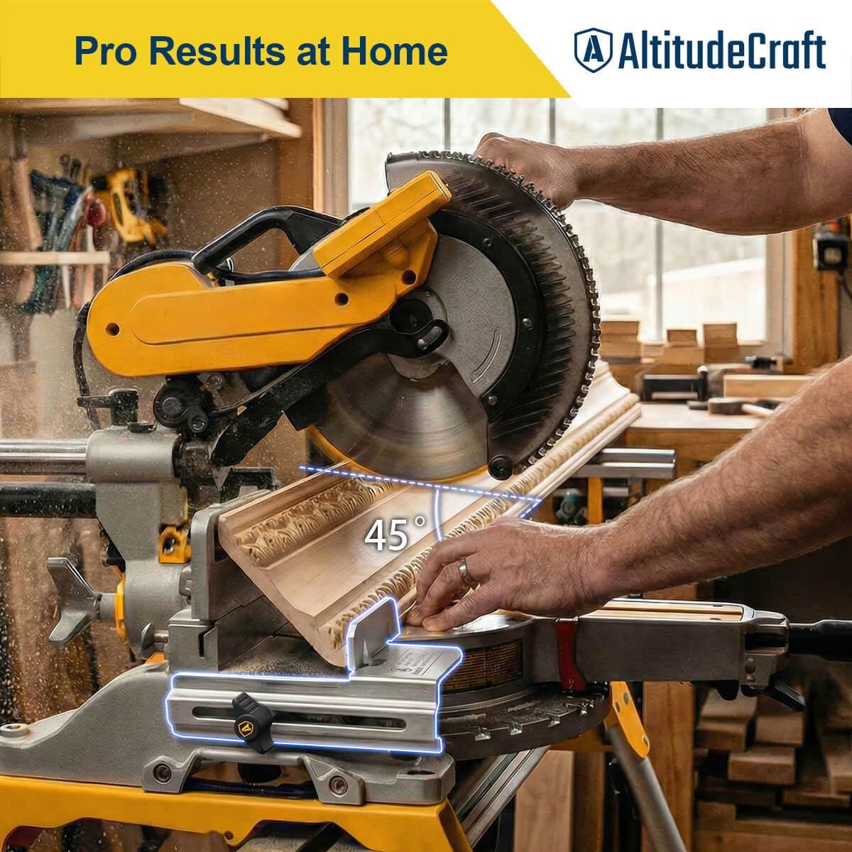 AltitudeCraft metal stops provide rigid angle transfer and stability.