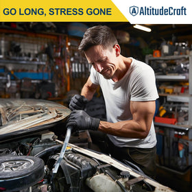 AltitudeCraft thirteen-point-five-inch wrench extender bar extends reach for tight spaces.