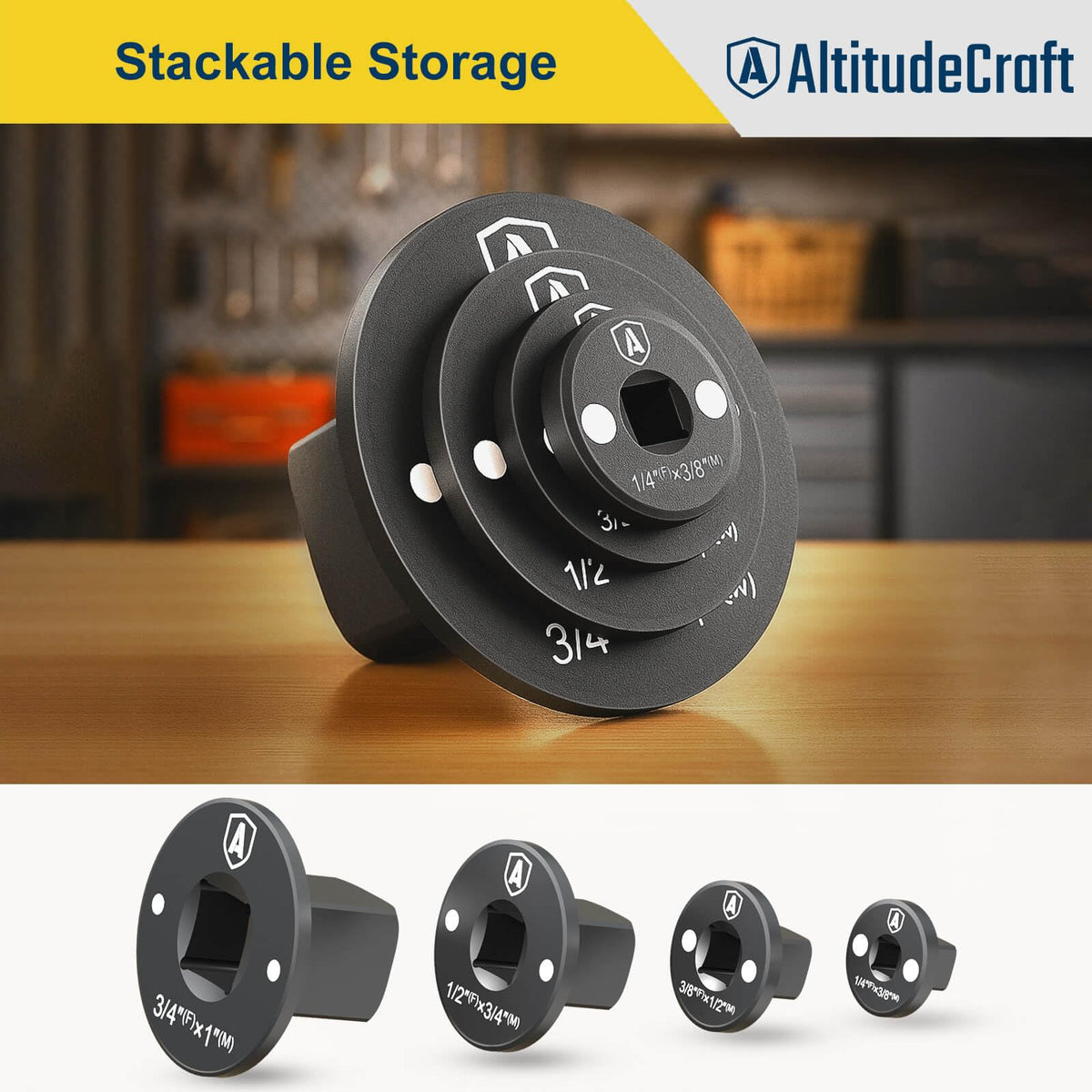 AltitudeCraft tool compatibility with sockets, wrenches, drills, and more.