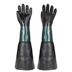 Altozor 23-6-inch blast gloves pair shown front view for cabinet use