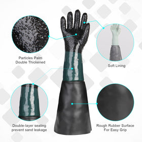 Rugged rough rubber grip on Altozor gloves improves handling