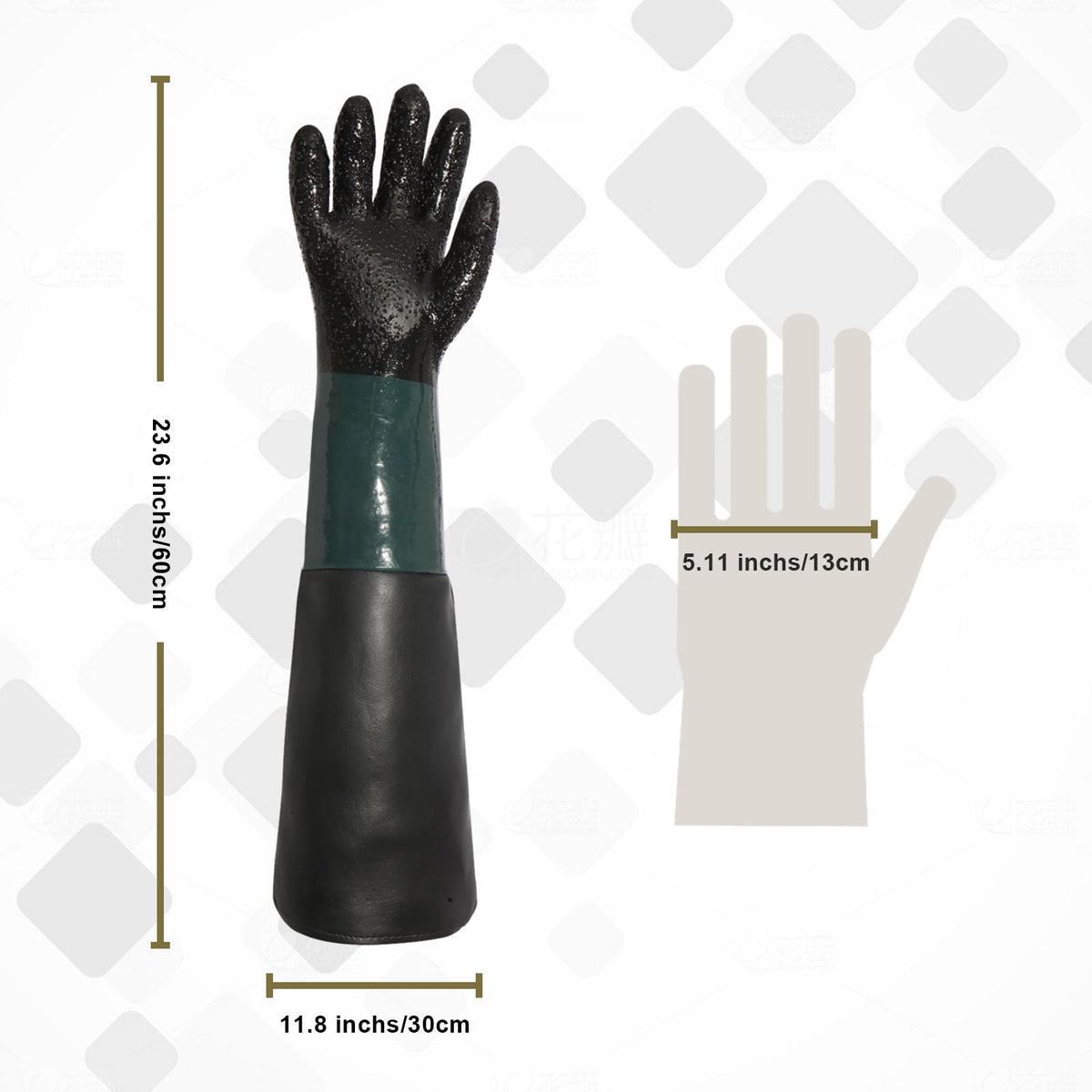 Altozor gloves dimensions 23.6 inch by 11.8 inch