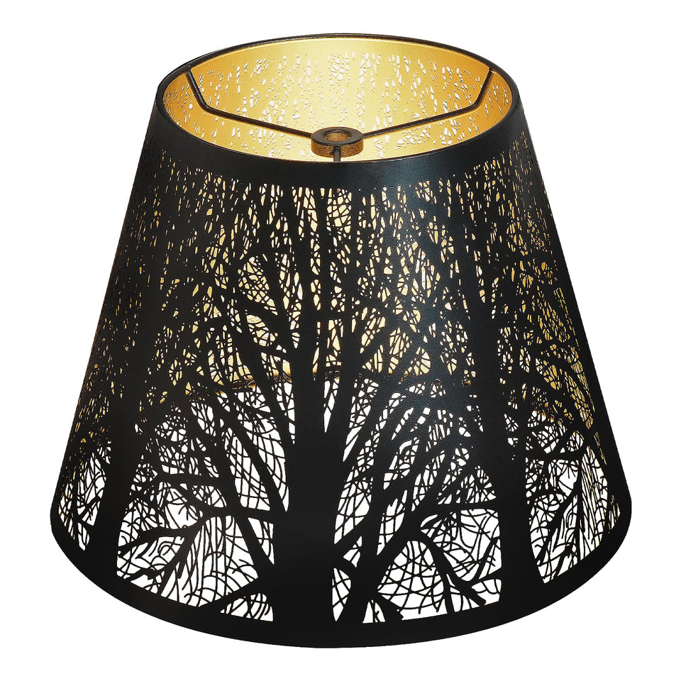 ALUCSET barrel trees lampshade, close-up view, durable metal construction for long-lasting use