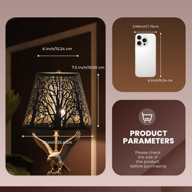 ALUCSET spider-mount lampshade shows quick fit on compatible fixtures