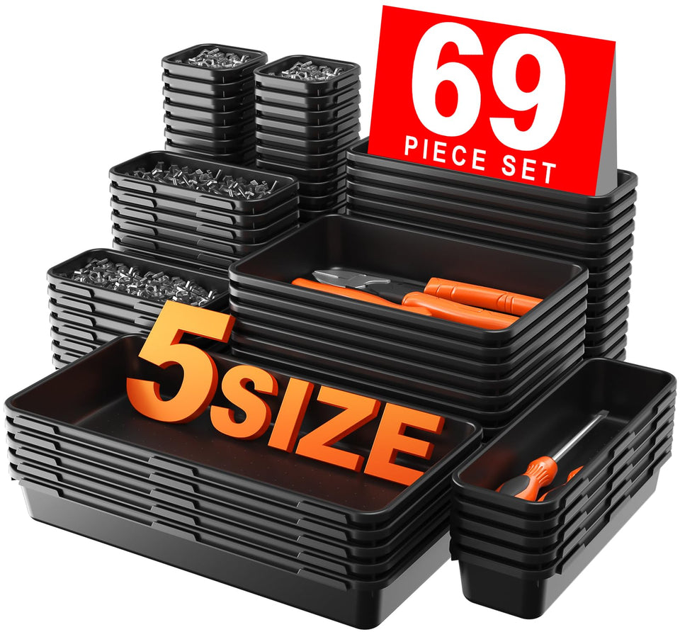 A-LuGei 69pcs divider set neatly organizes a toolbox drawer