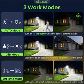 ALUSSO 6500K cool white delivers crisp outdoor security lighting