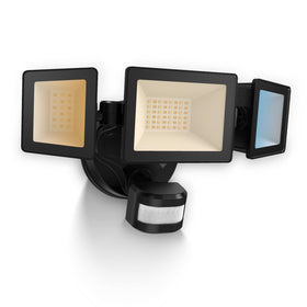 ALUSSO motion sensor outdoor light front view showing bright security illumination for entryways