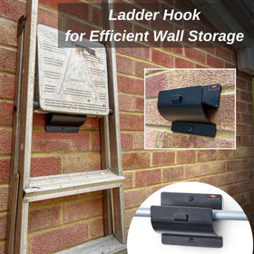 ALWORG ladder hanger keeps folding chairs accessible and off floor