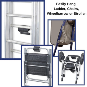ALWORG ladder hanger in garage organizing bulky items neatly