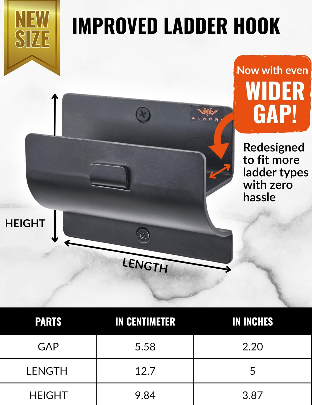 ALWORG Ladder Hook durable carbon steel design ensures long-lasting garage storage