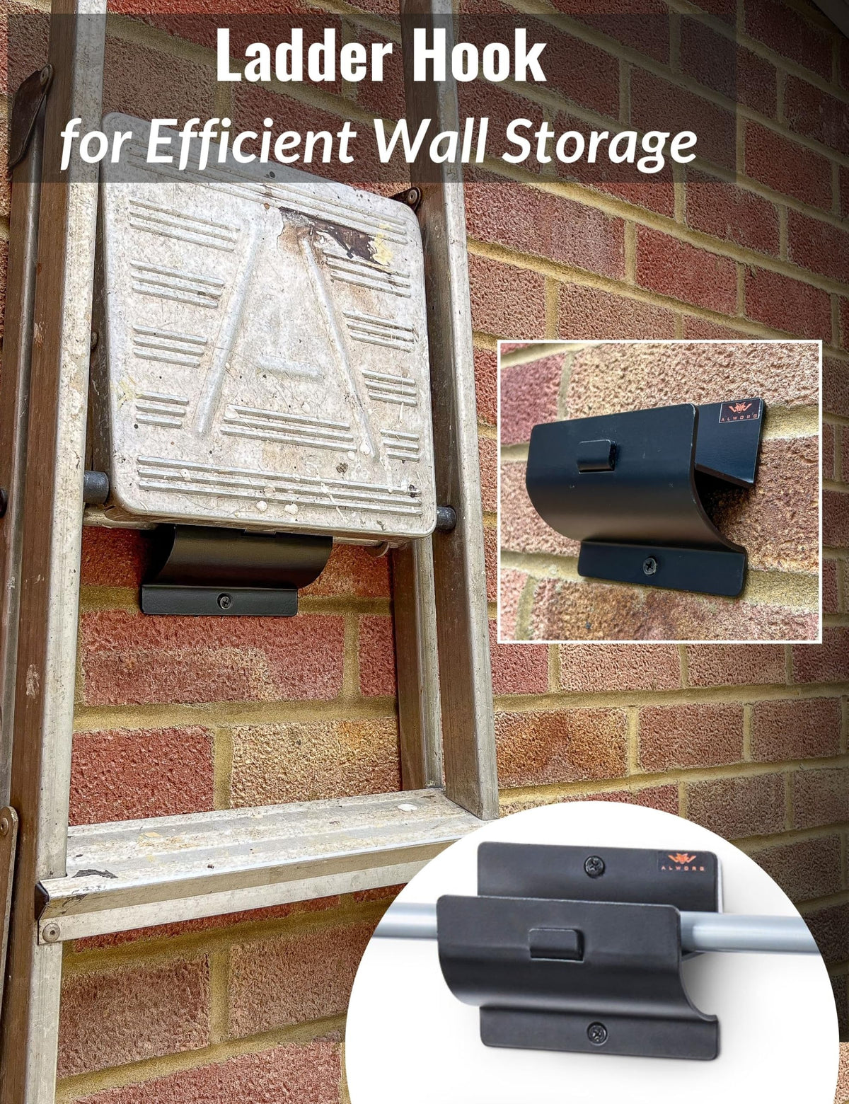 ALWORG Ladder Hook wall-mount installation demo showing quick setup