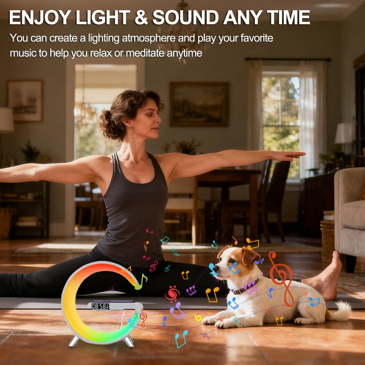 ALYNIC lamp with 15W wireless charger powers a phone while you work.