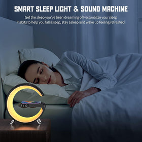 ALYNIC lamp white-noise options support better sleep or focus.