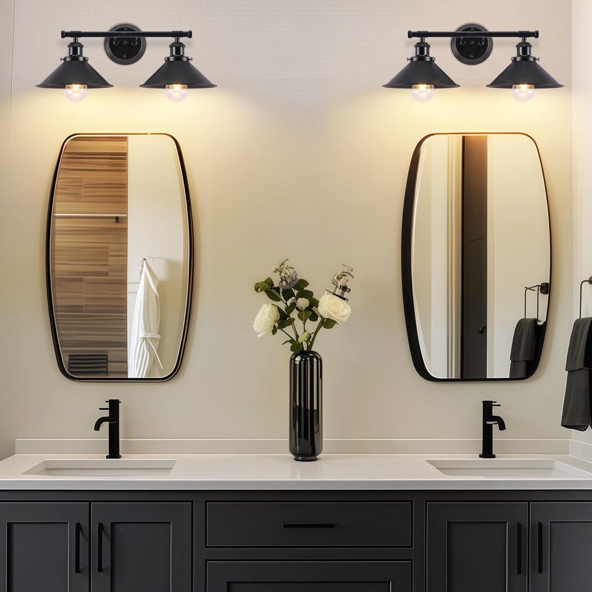 Alynzee vanity light installation kit for easy hardwire mounting.