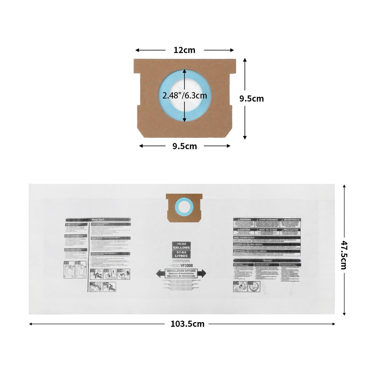 ALYYDBG Easy disposal vacuum bags simplify cleanup with mess-free bag removal.