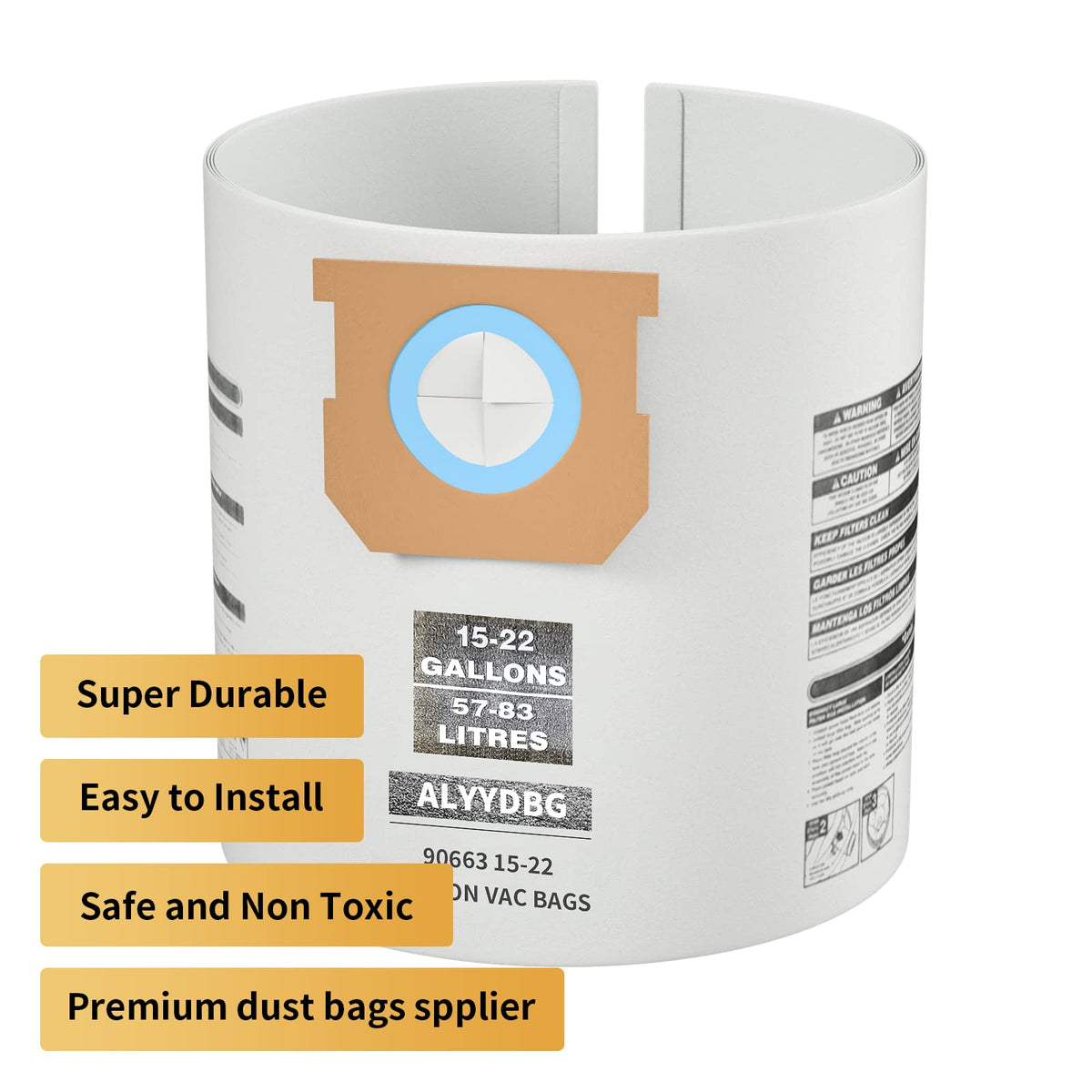 ALYYDBG Shop Vac Bags Type J 90673 9067300 fit for precise dust containment.