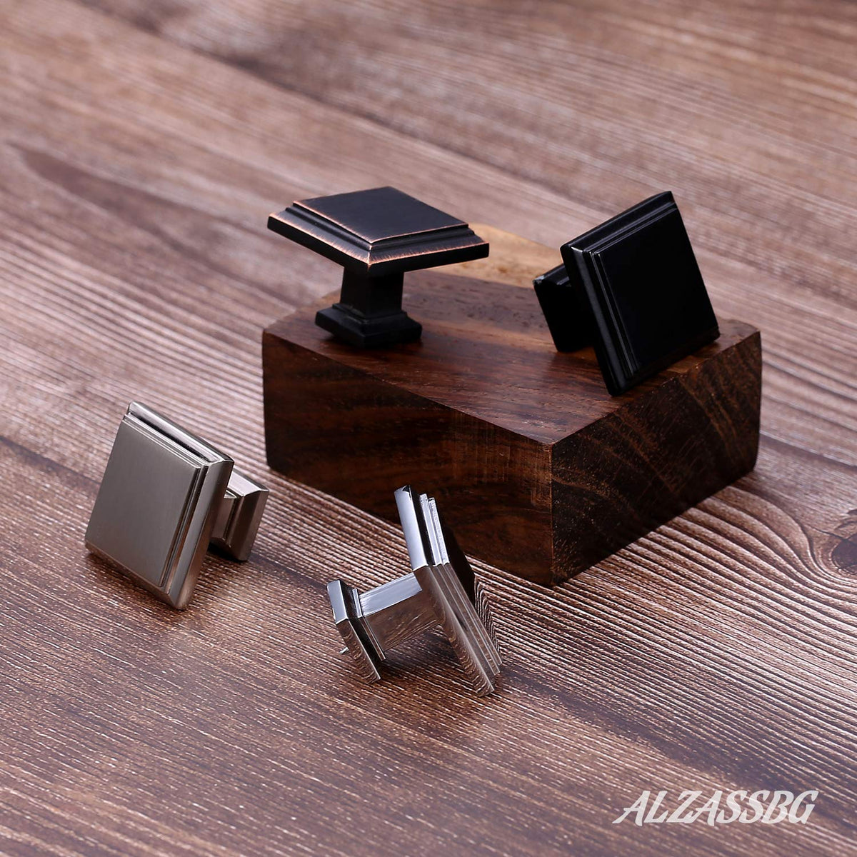 Alzassbg cabinet knob side view showing slim profile