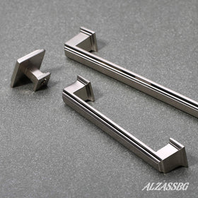 Alzassbg kitchen drawer hardware in brushed nickel finish