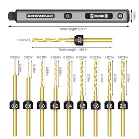 AM ARROWMAX mini drill pen OLED display showing current speed