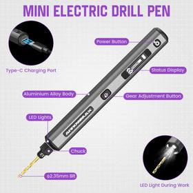 AM ARROWMAX mini drill pen side view highlighting ergonomic grip