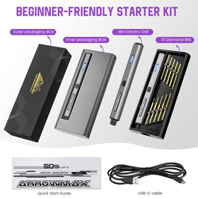 AM ARROWMAX drill pen one-touch control simplifies setup and use.