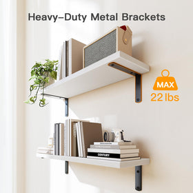 AMADA heavy-duty brackets support up to 22 lbs per shelf