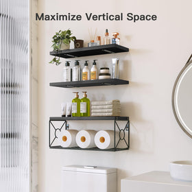AMADA HOMEFURNISHING wall shelf brackets enable stable mounting on wood or masonry.