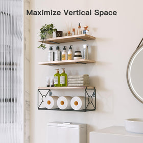AMADA wire storage basket under shelf ideal for toilet paper and towels