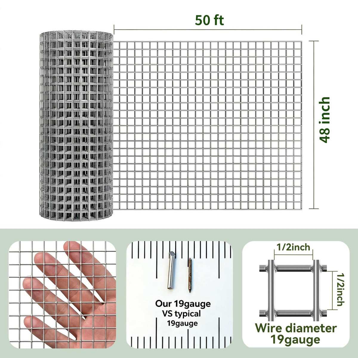 AMAGABELI Garden durable mesh supports soil sifters and garden protection.