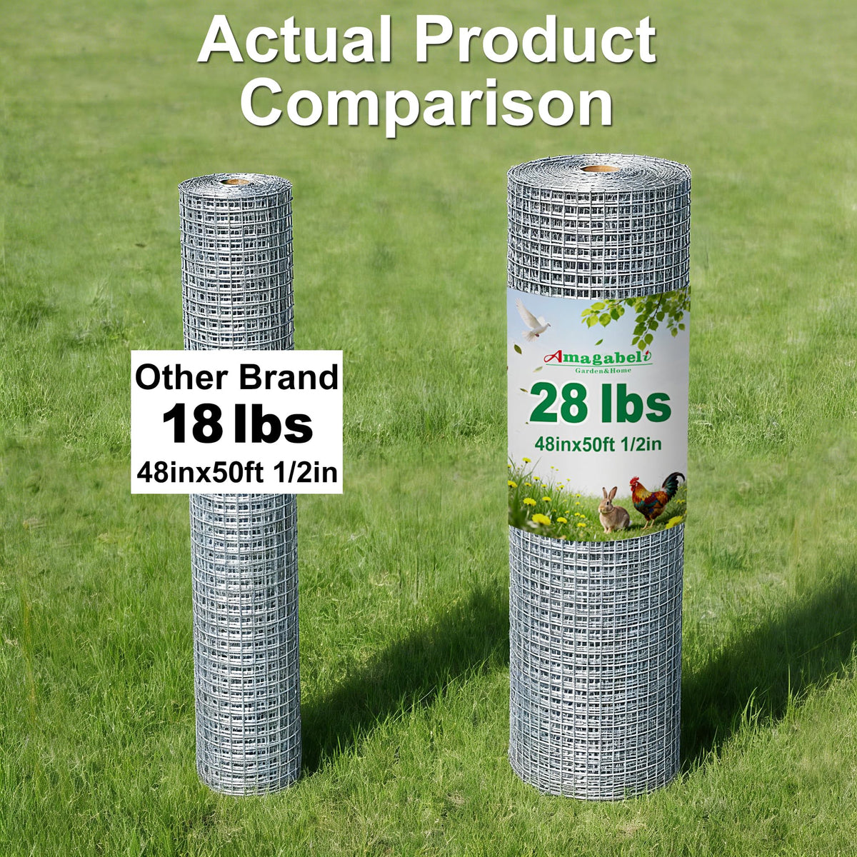 AMAGABELI Garden welded-wire mesh offers sturdy barrier for poultry and small animals.