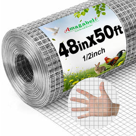 AMAGABELI Garden wire mesh 1/2-inch fence roll protects crops from small pests.