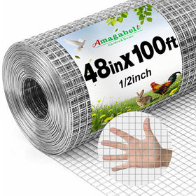 AMAGABELI hardware cloth half-inch mesh roll protects crops and beds from pests.