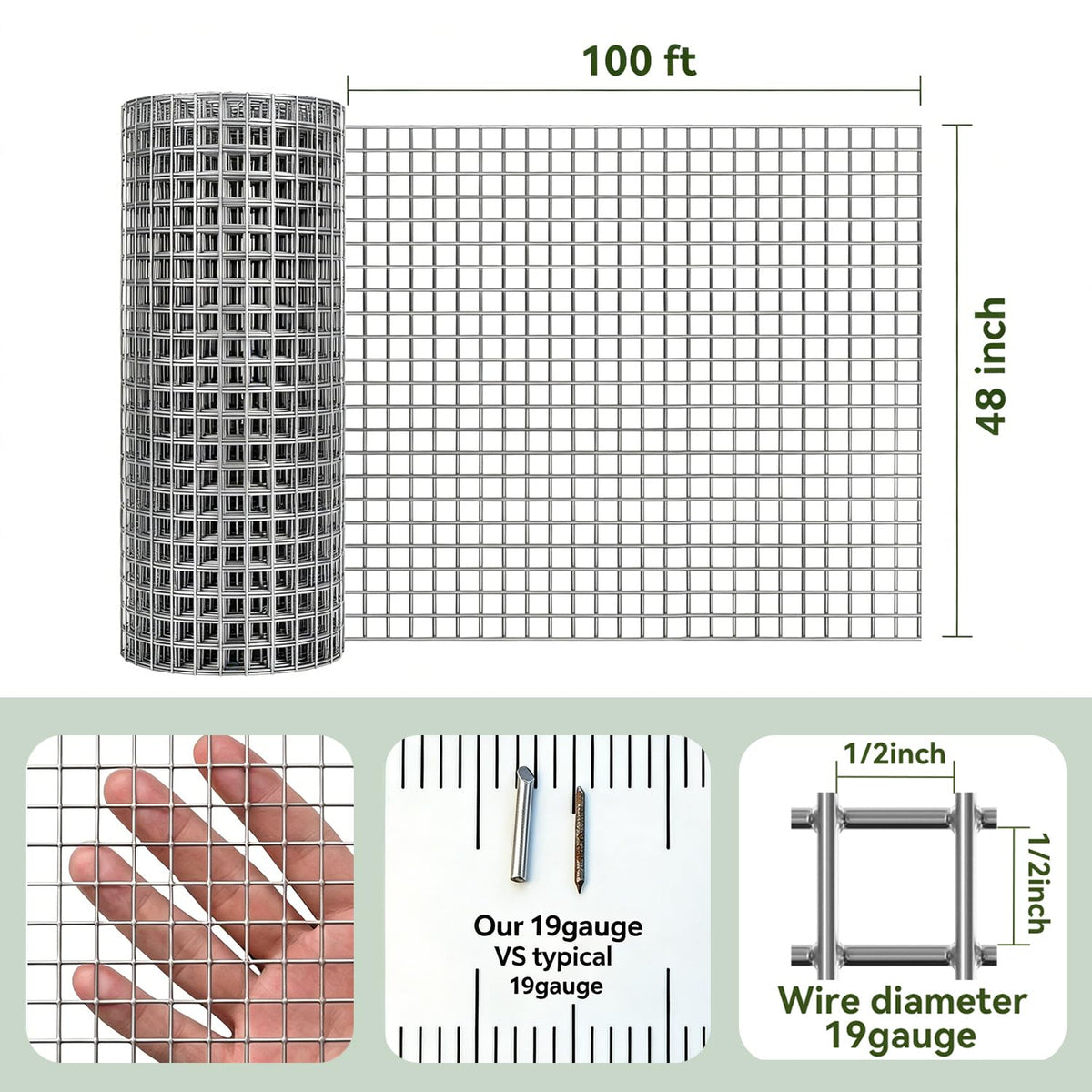 AMAGABELI welded wire mesh rustproof roll for durable outdoor fencing.