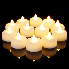 Amagic 150Pack flameless tea lights in a display pack for safe votive lighting